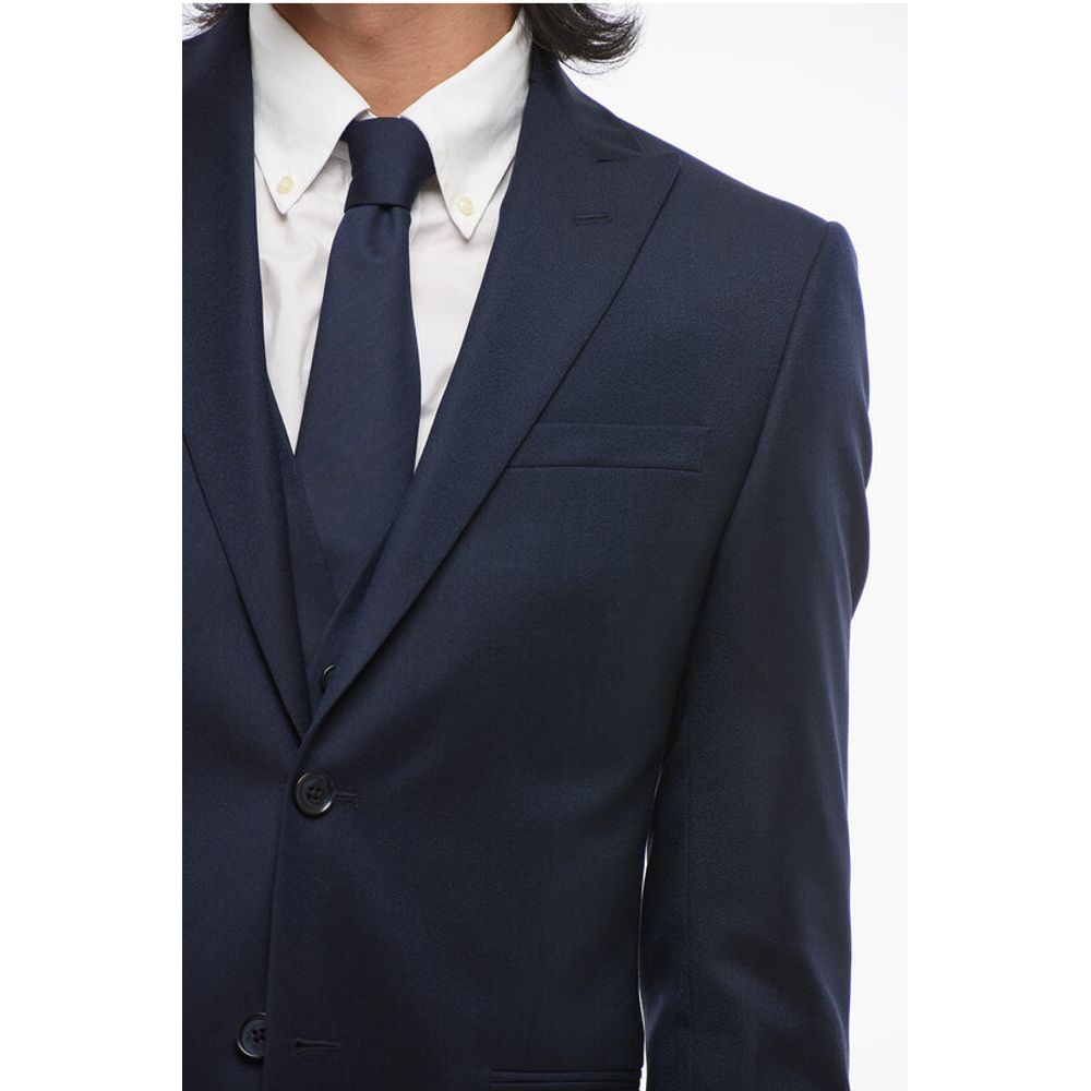 Corneliani CC COLLECTION 3-Piece REFINED Suit with Peak Lapel