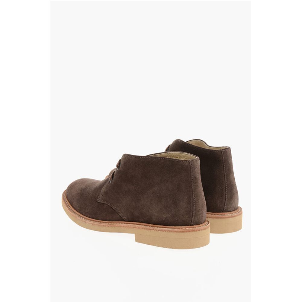 Corneliani Solid Color Suede Desert Boots