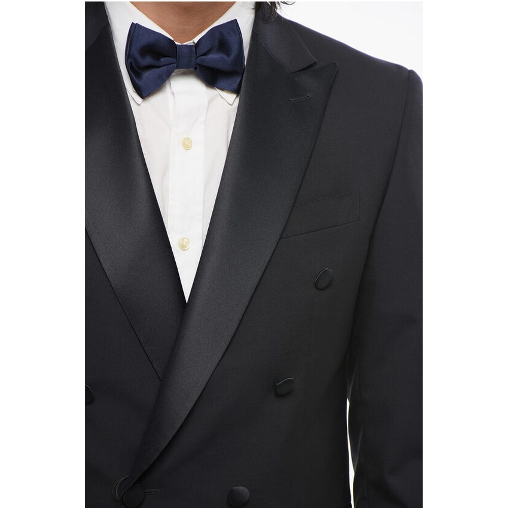 Corneliani Virgin Wool Double-Breasted Suit With Peak Lapel