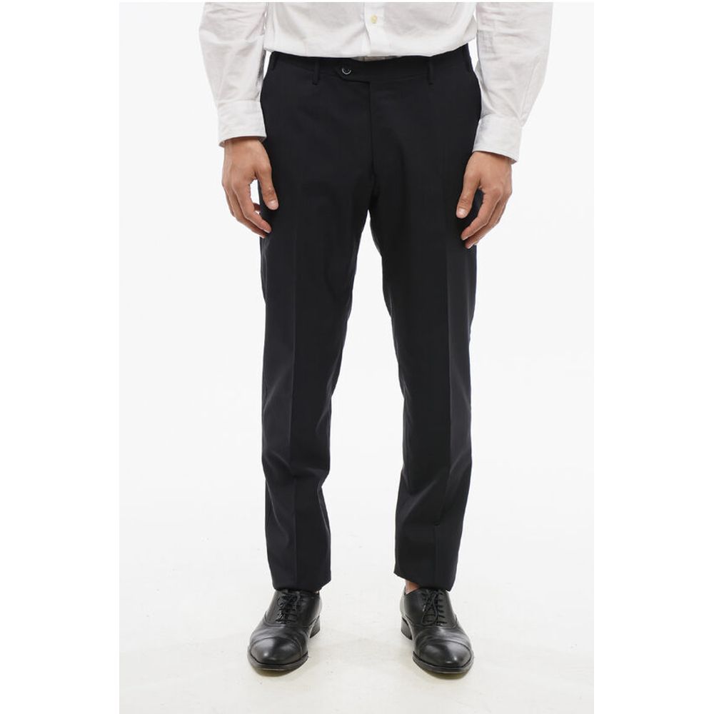 Corneliani Virgin Wool Double-Breasted Suit With Peak Lapel