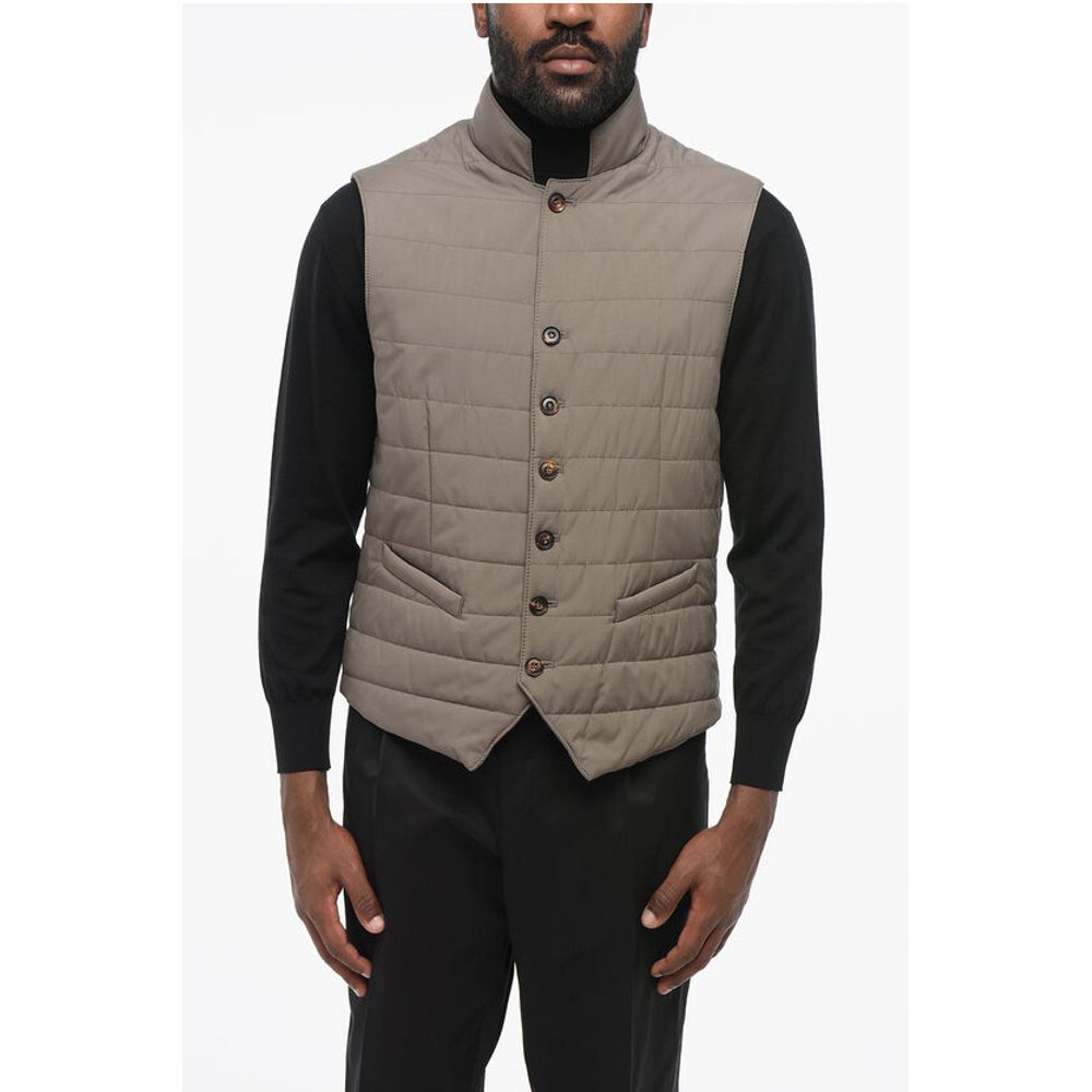 Corneliani Quilted Vest with Buttoned Closure