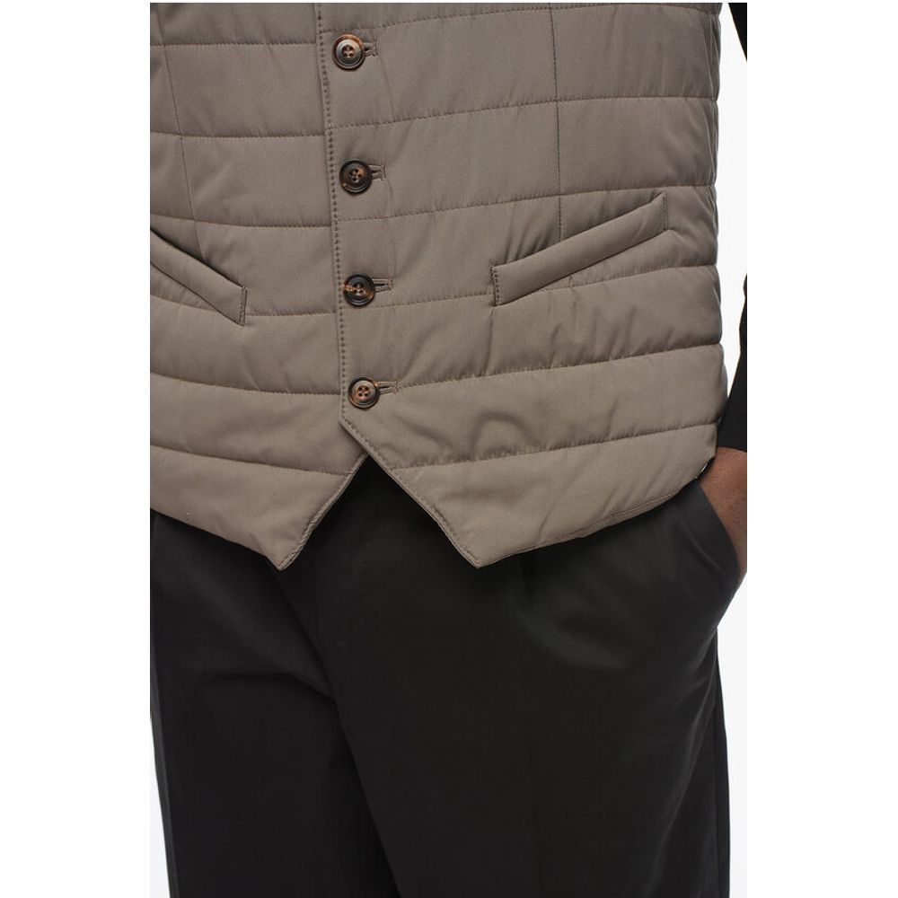 Corneliani Quilted Vest with Buttoned Closure