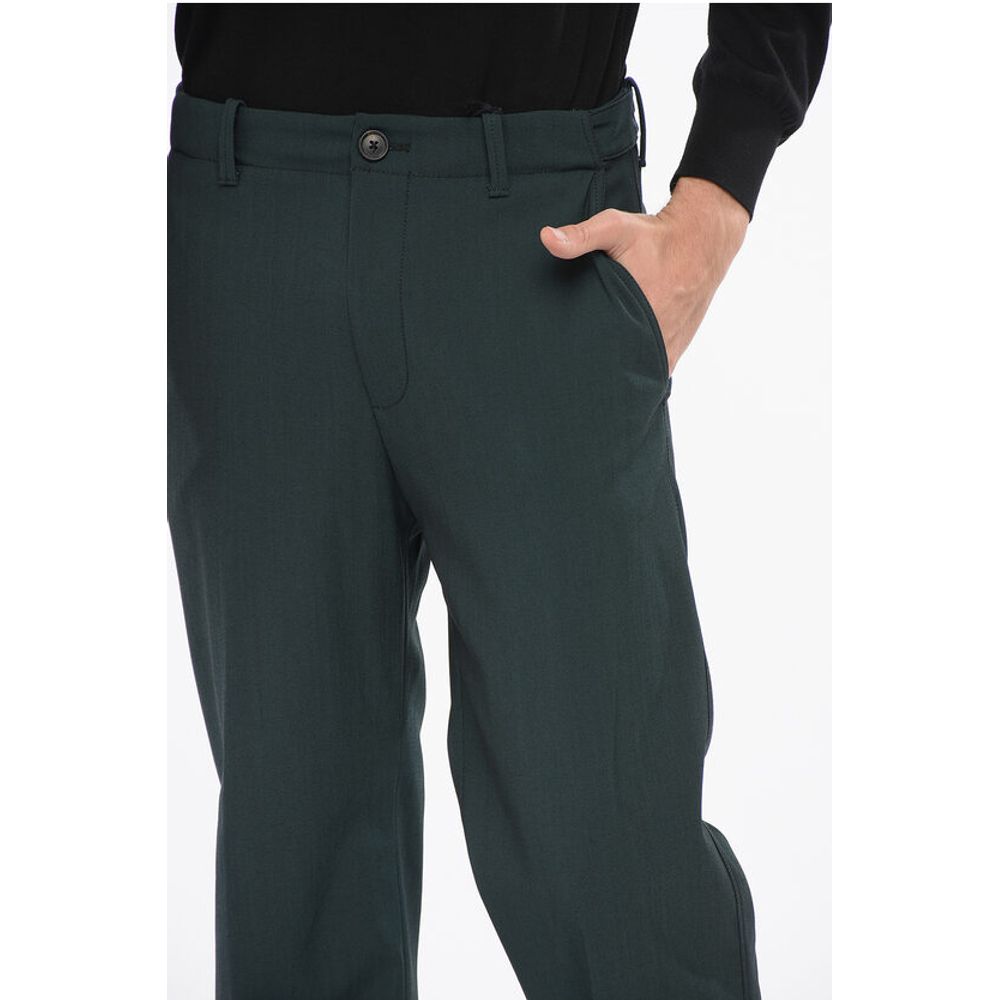Corneliani Wool Blend CIRCLE Pants with Visible Stitching