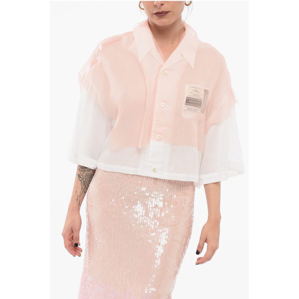 Undercover Obrezana bluza s prosojnim slojem