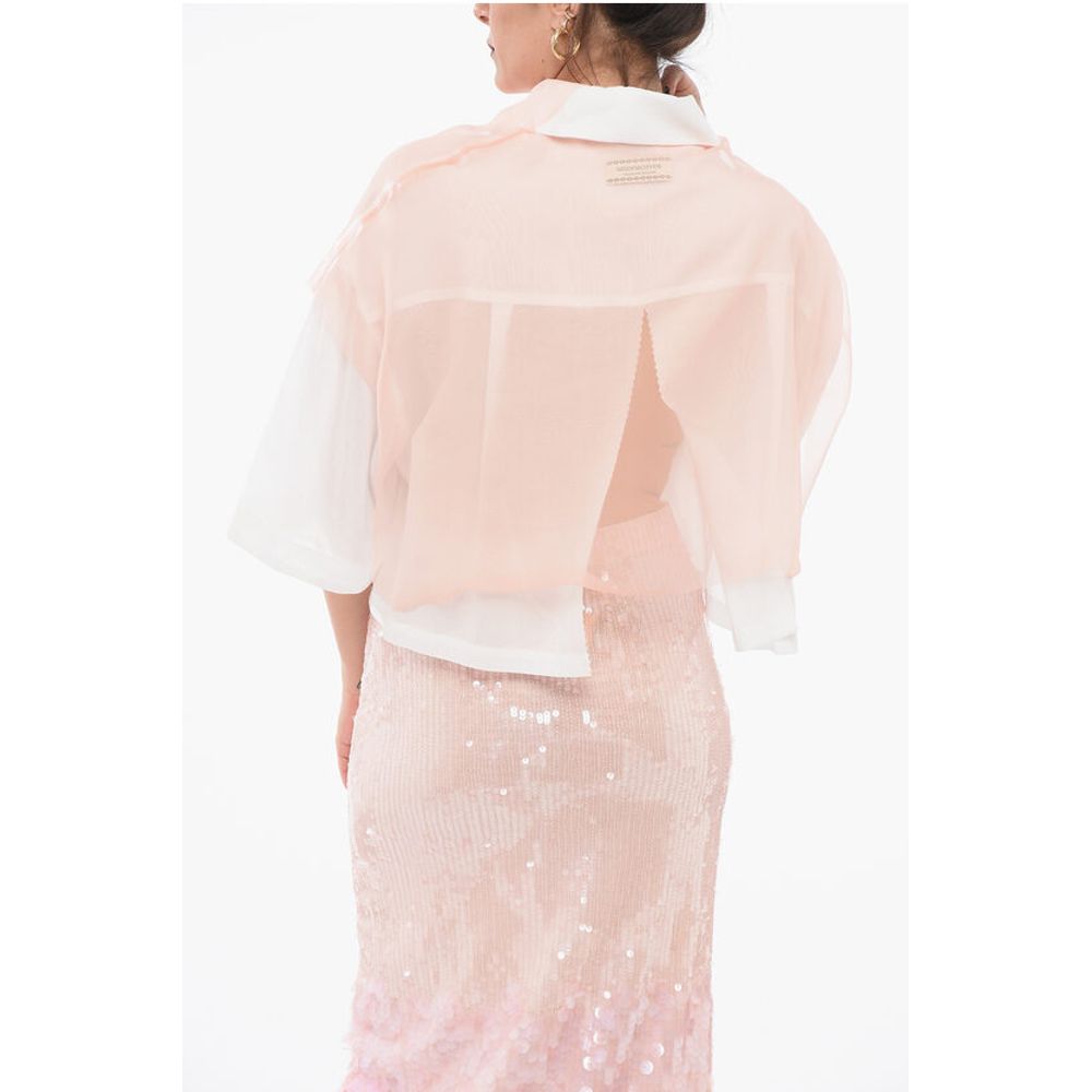 Undercover Obrezana bluza s prosojnim slojem