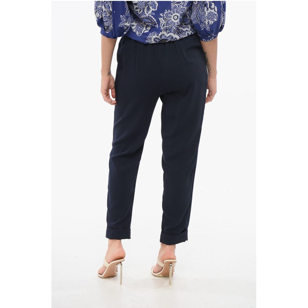 Parosh Slim Pants with Turn-up Hems