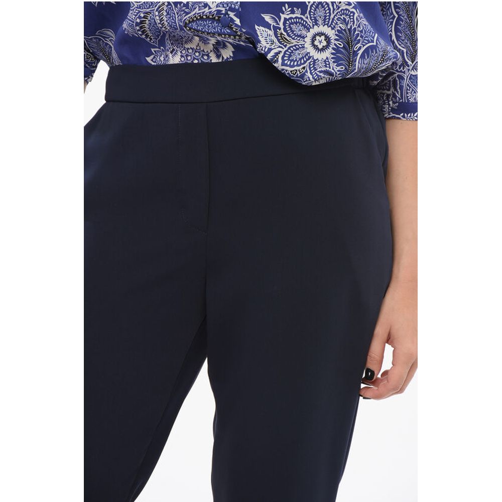 Parosh Slim Pants with Turn-up Hems