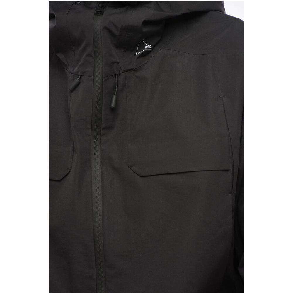 ROA Multi-Pocket Nylon Windbreaker Jacket with Hood