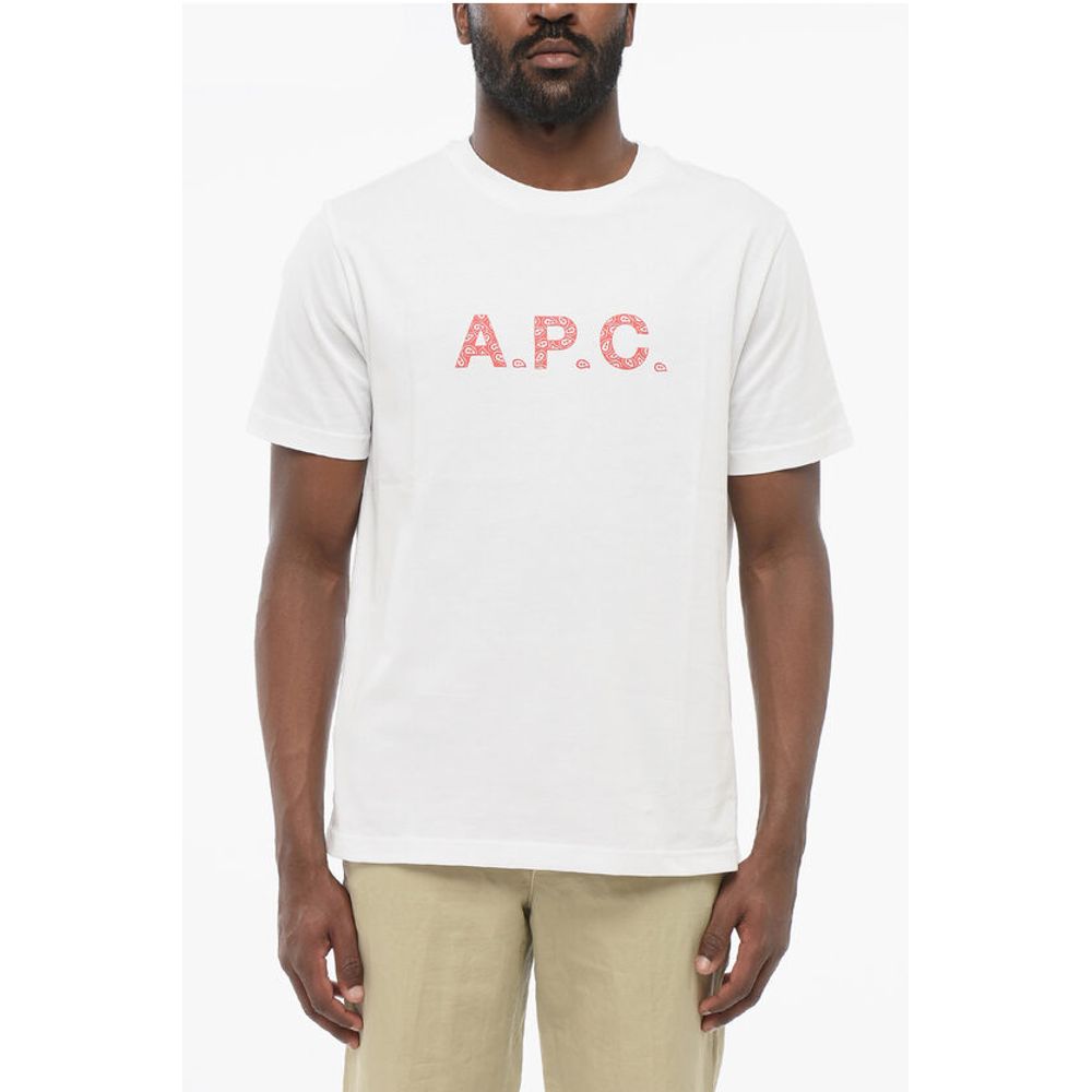 Enobarvna majica A.P.C. s kontrastnim logotipom