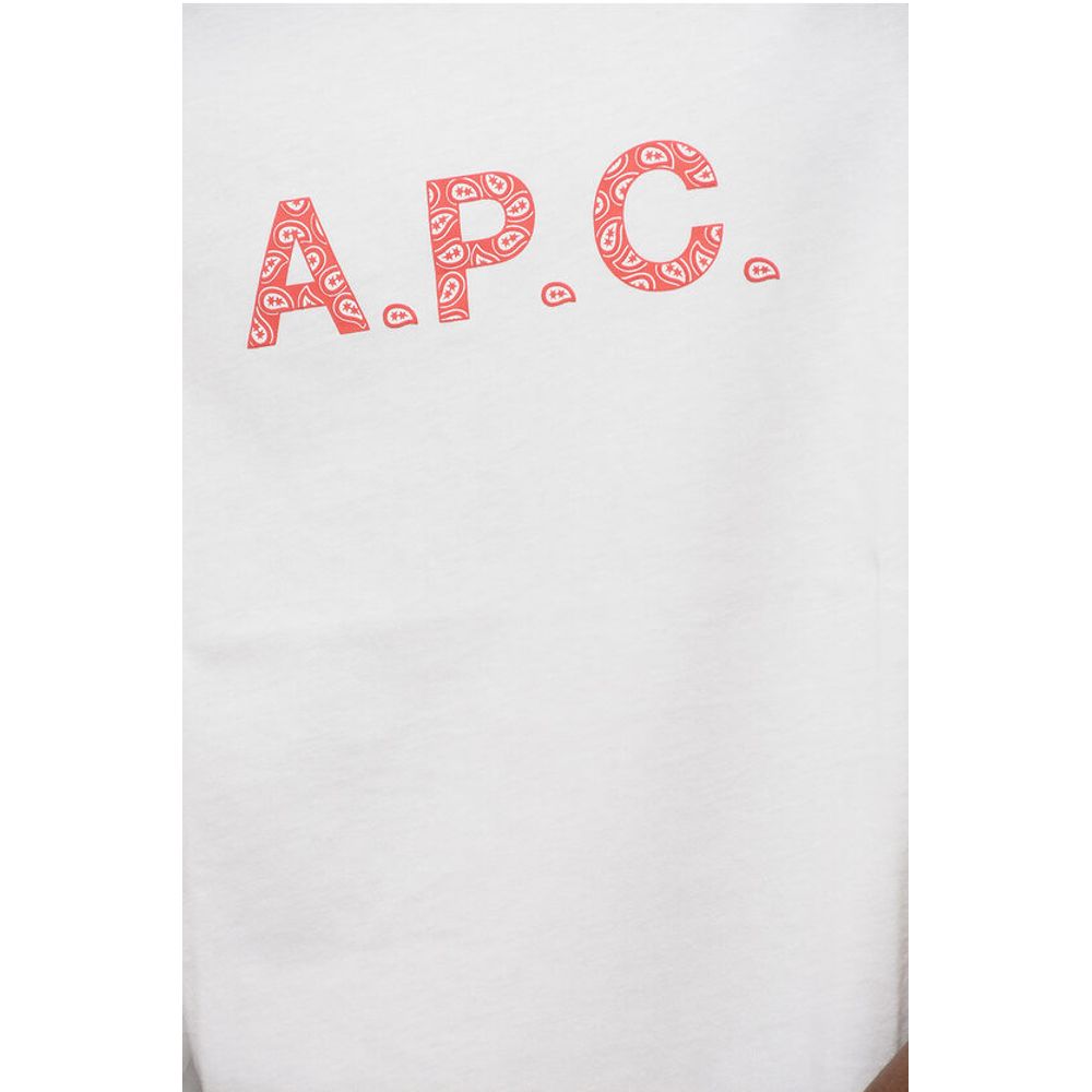 Enobarvna majica A.P.C. s kontrastnim logotipom