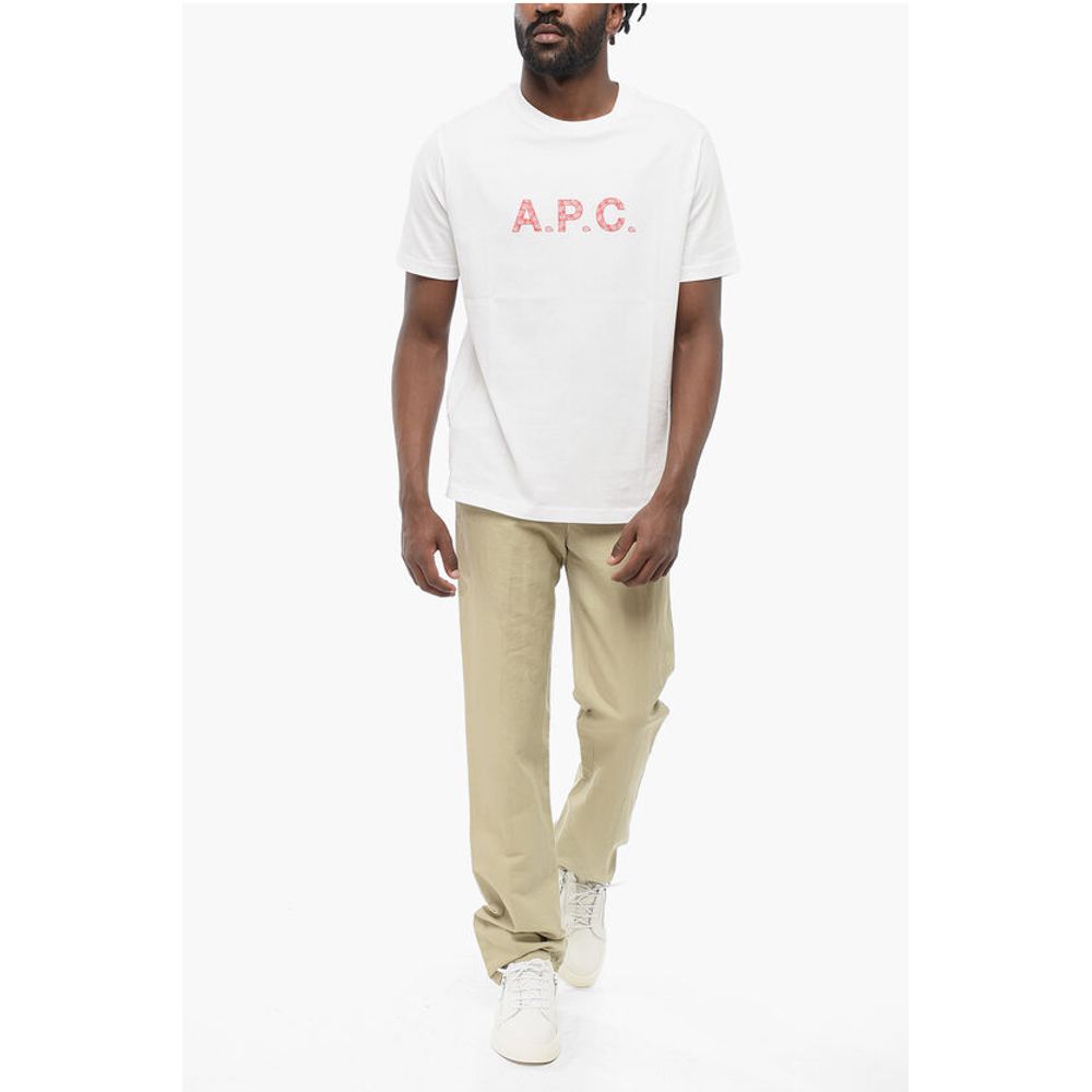 Enobarvna majica A.P.C. s kontrastnim logotipom