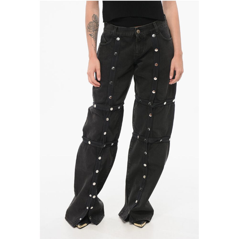 The Attico Modular Baggy Fit Denims with Snap Buttons 26cm