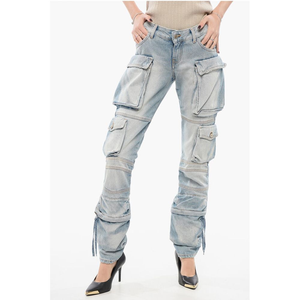 The Attico Light-washed Cargo Denims