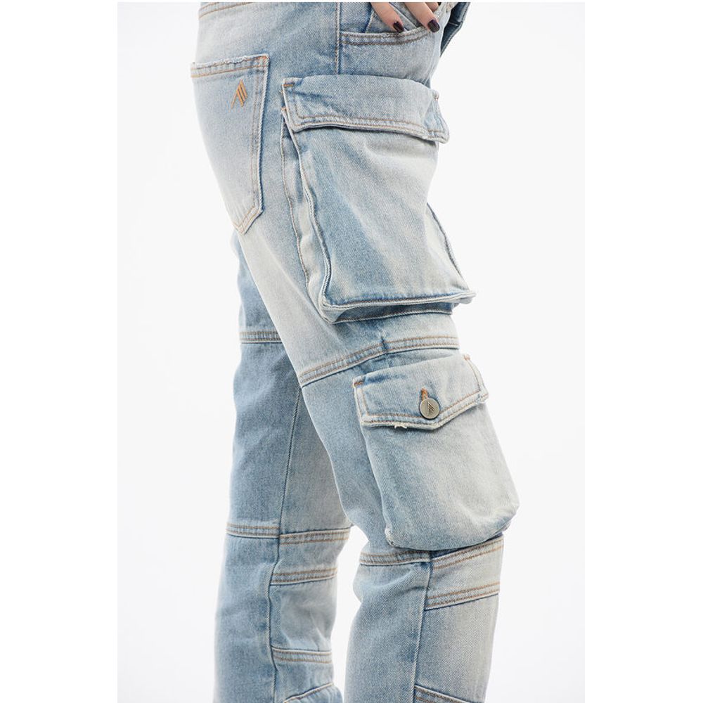 The Attico Light-washed Cargo Denims