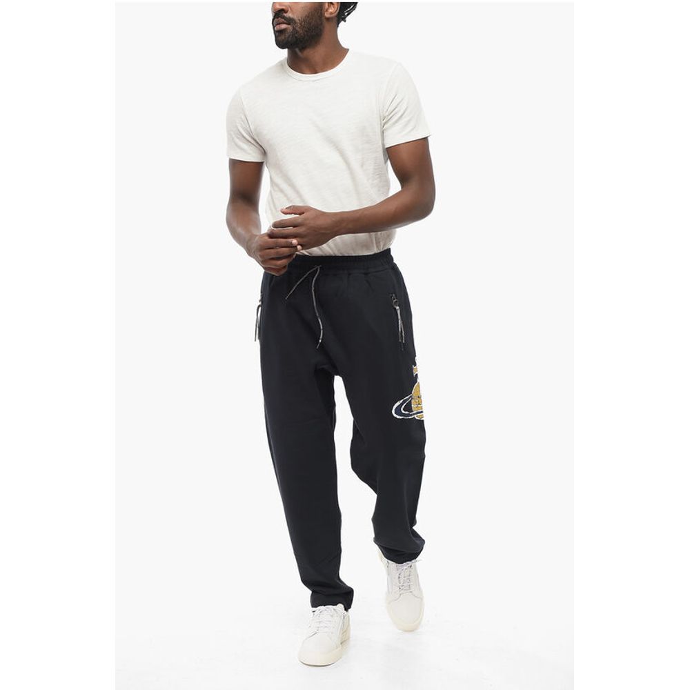 Vivienne Westwood Brushed Cotton TIME MACHINE Sweatpants with Printed Logo