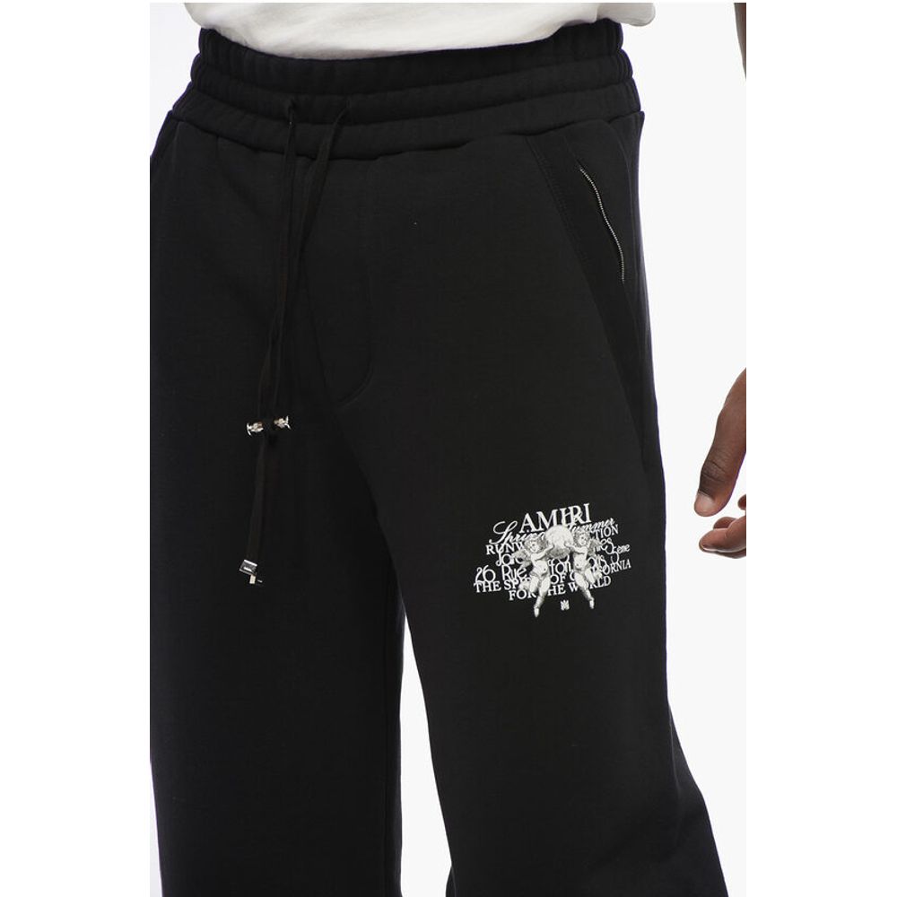 Amiri Brushed Cotton CHERUB Sweatpants with Drawstringed Ankle