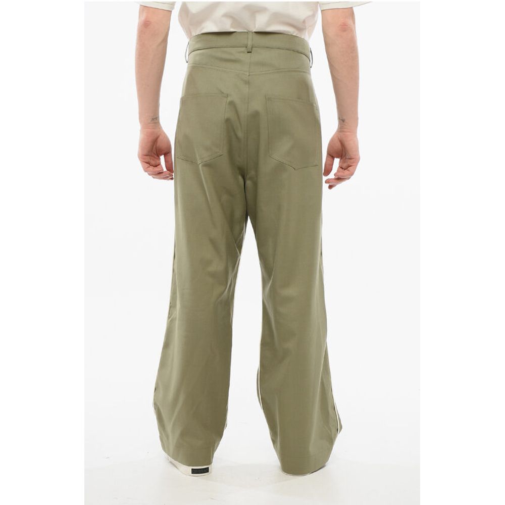 1989 Studio 5-Pocket Wool Blend Pants with Contrasting Bands