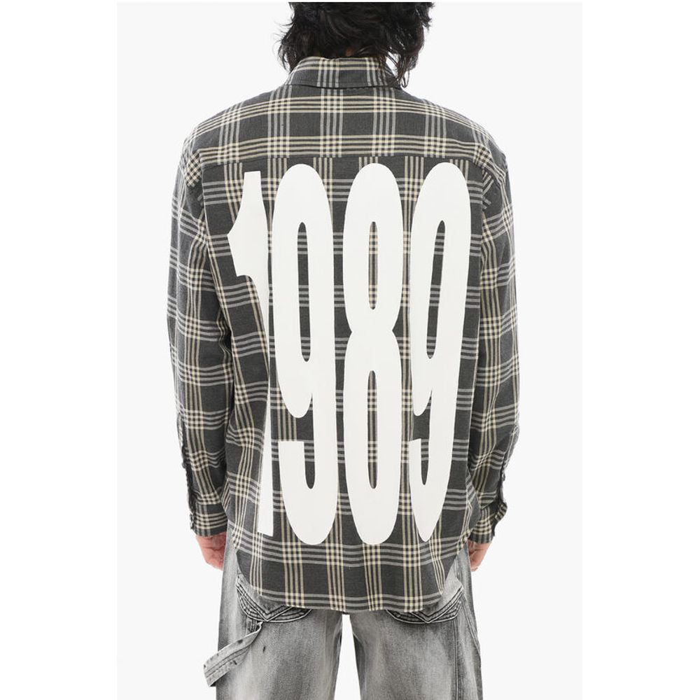1989 Studio Cotton Flannel Shirt with Tartan Motif