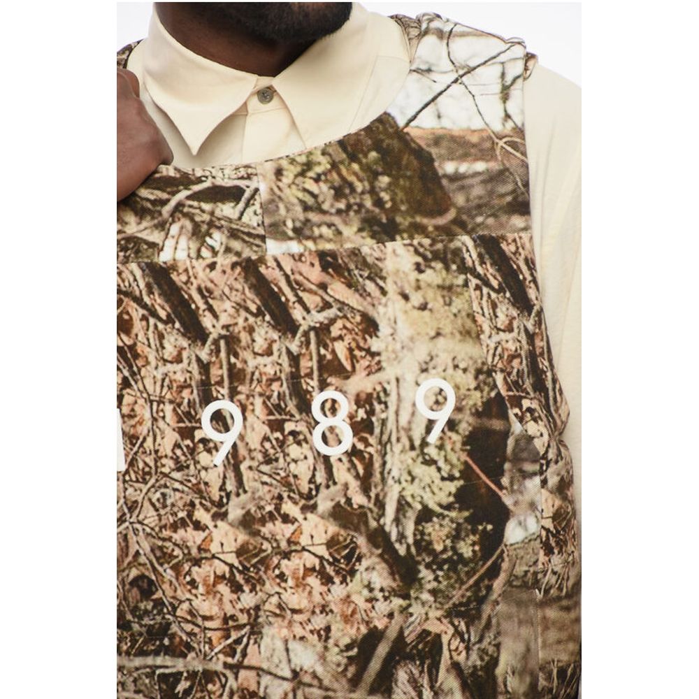 1989 Studio Printed Cotton CAMOUFLAGE Padded Vest with Velcro Closure