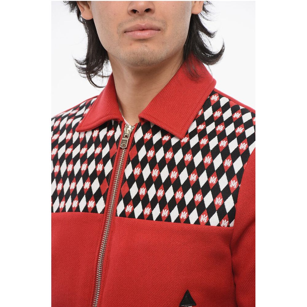 Amiri Wool Blend DIAMOND Jacket with Embroidered Insert