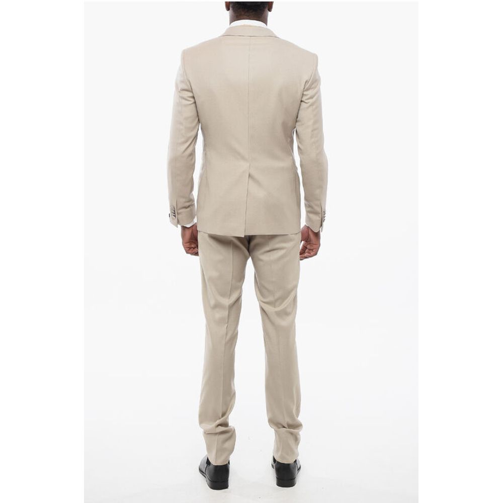 Tagliatore 3-Piece Suit with Satin Peak Lapel