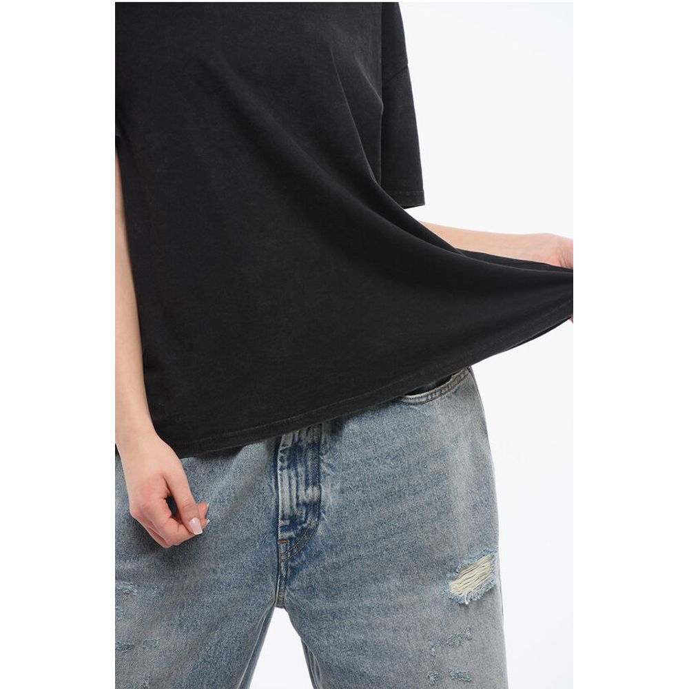R13 Acid-Wash Effect Crew-neck T-Shirt