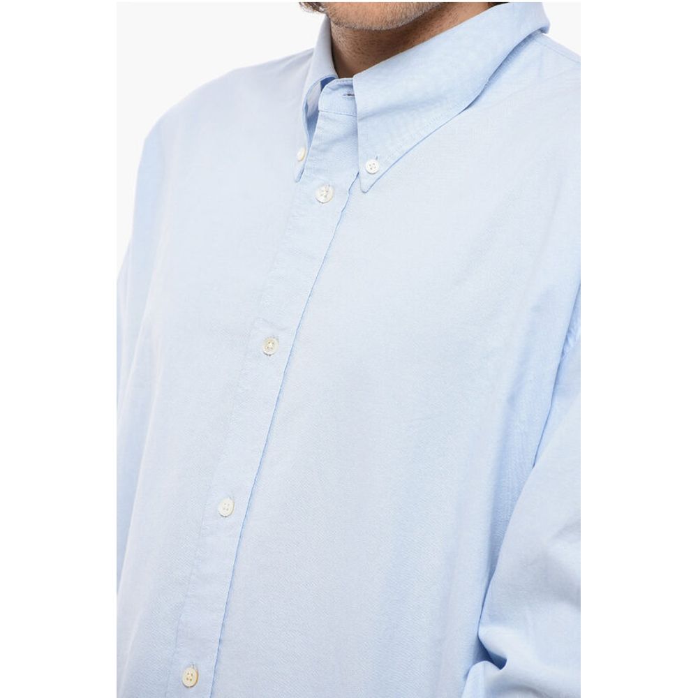 Studio Nicholson Solid Color RUSKIN Shirt with Button-Down Collar