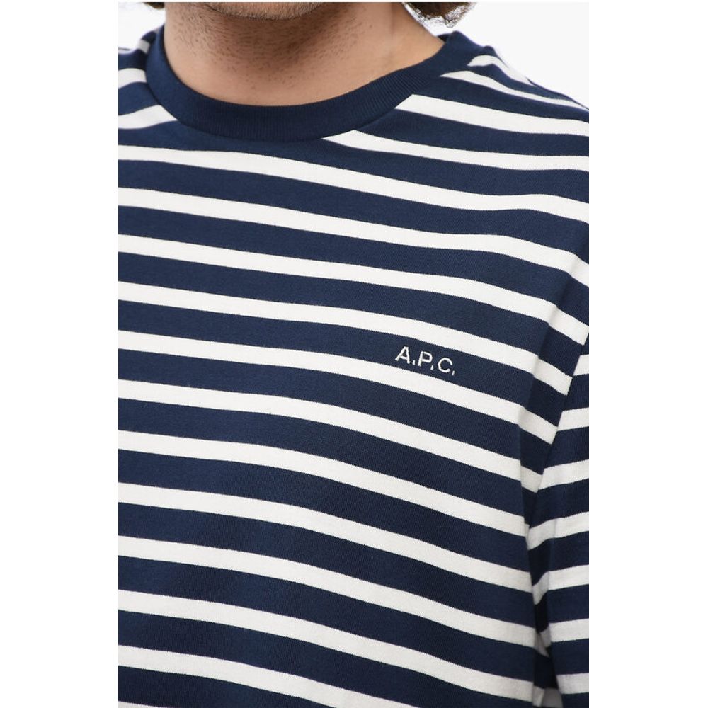 A.P.C. Two-Tone Striped EMILLEN Crew-neck T-Shirt