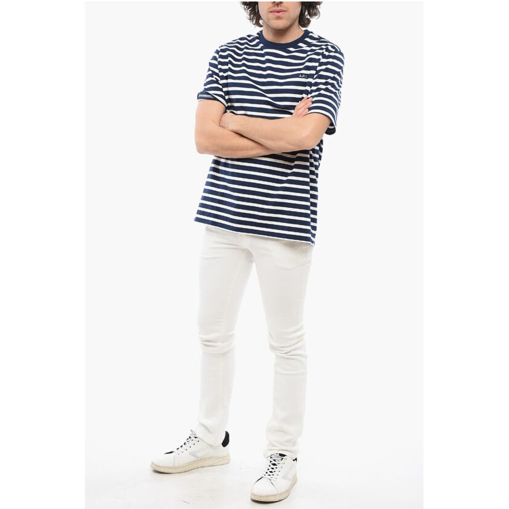 A.P.C. Two-Tone Striped EMILLEN Crew-neck T-Shirt
