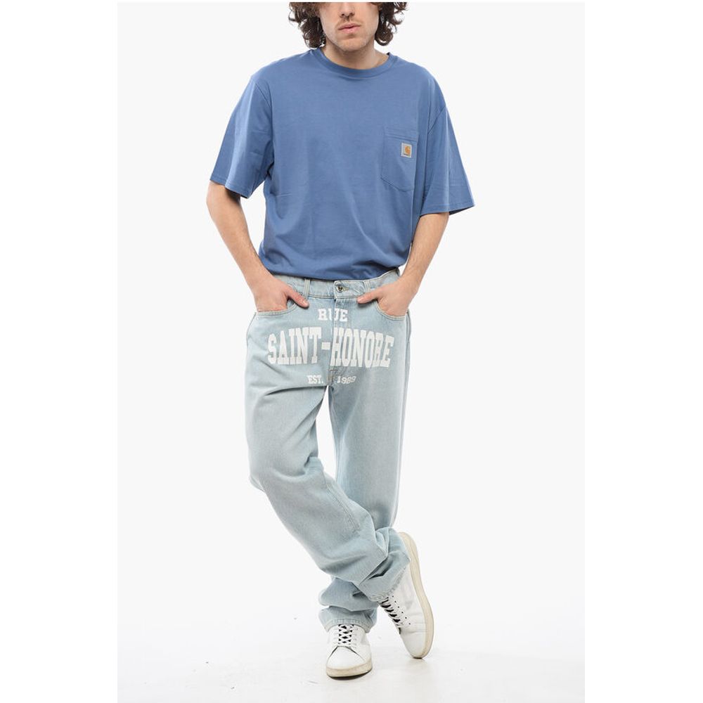 1989 Studio Straight Leg SAINT HONORE Jeans with Frontal Print 22cm