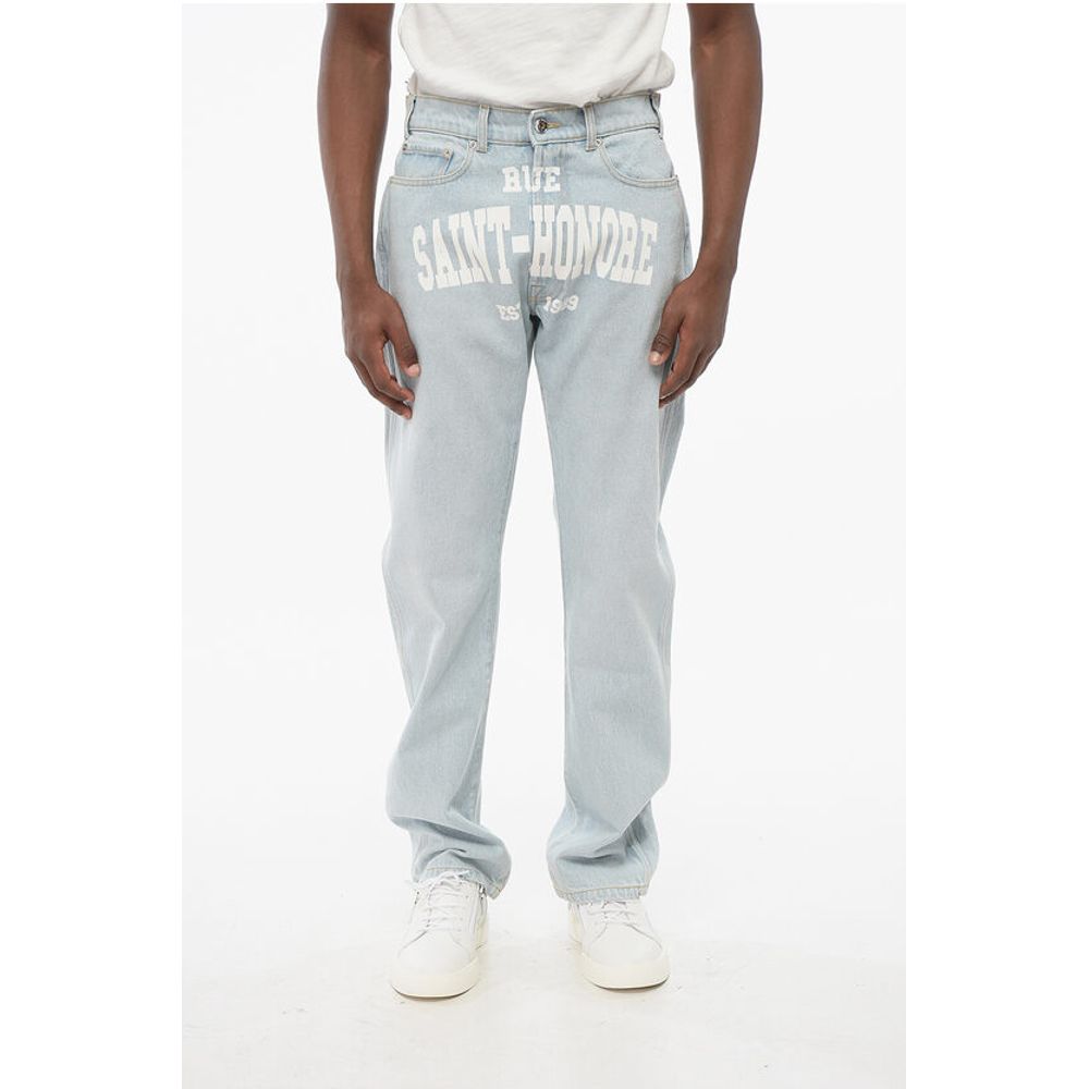 1989 Studio Straight Leg SAINT HONORE Jeans with Frontal Print 22cm