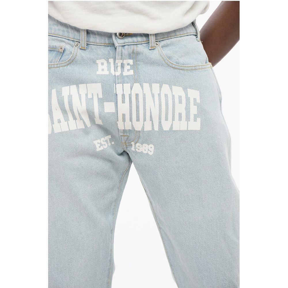 1989 Studio Straight Leg SAINT HONORE Jeans with Frontal Print 22cm