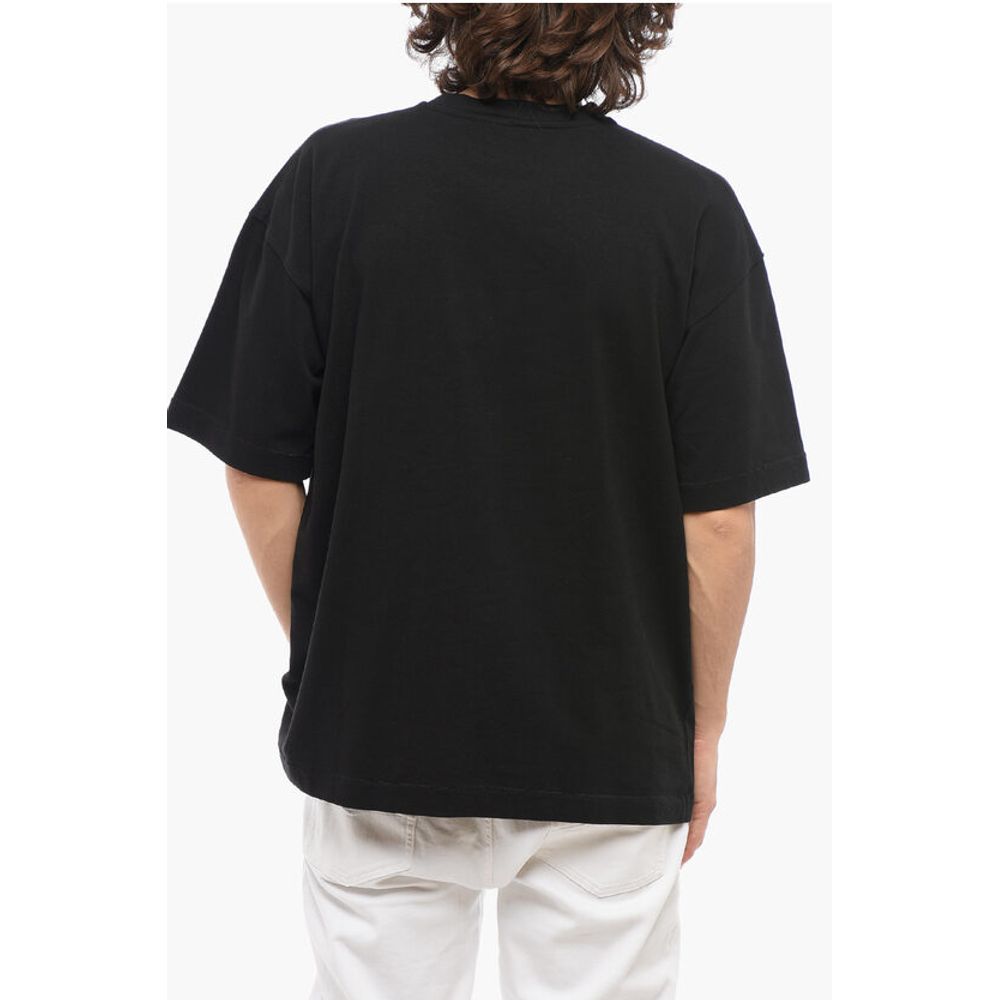 1989 Studio Solid Color Crew-neck T-Shirt with Contrasting Logo