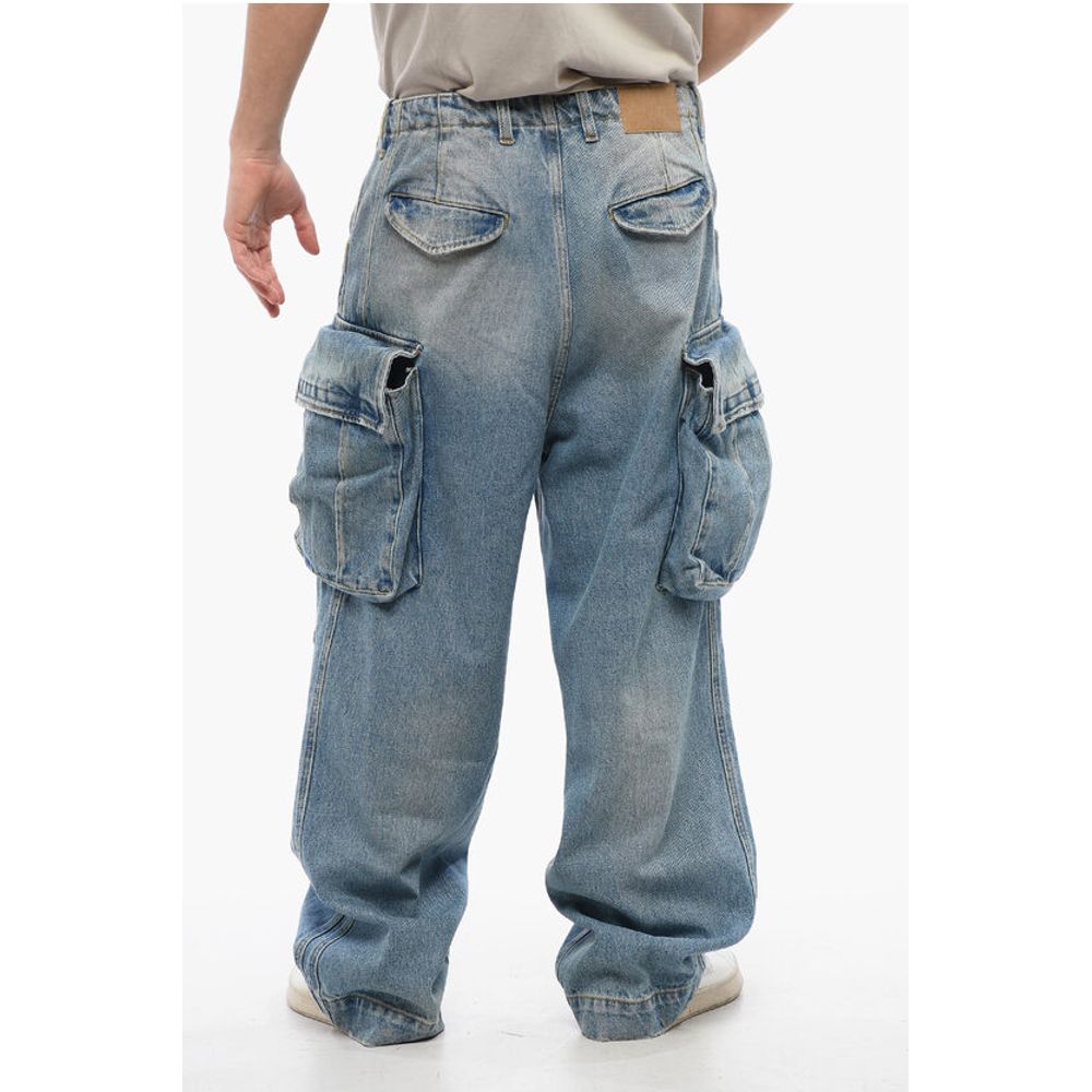 1989 Studio Acid Wash Effect Baggy Fit Cargo Jeans 25cm