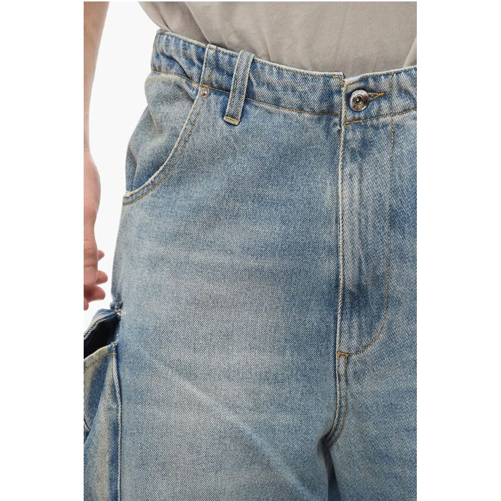 1989 Studio Acid Wash Effect Baggy Fit Cargo Jeans 25cm