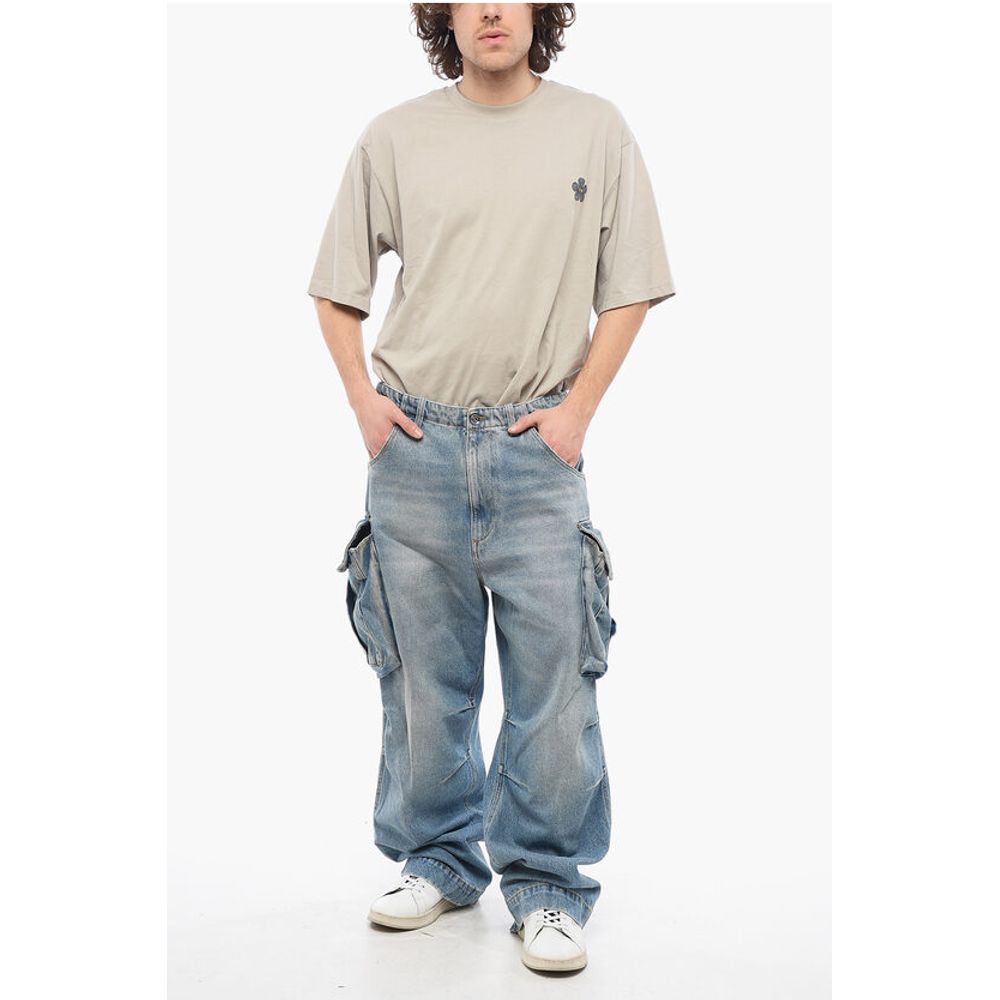 1989 Studio Acid Wash Effect Baggy Fit Cargo Jeans 25cm