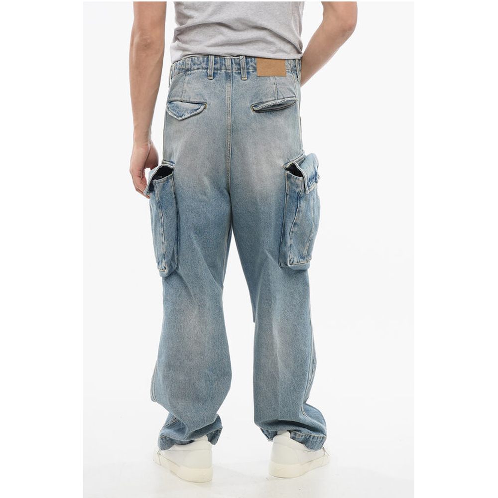 1989 Studio Acid Wash Effect Baggy Fit Cargo Jeans 25cm