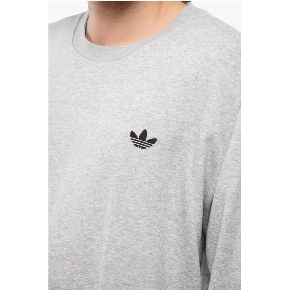 Adidas WALES BONNER Cotton Crew-neck Sweatshirt with Velvet Logo