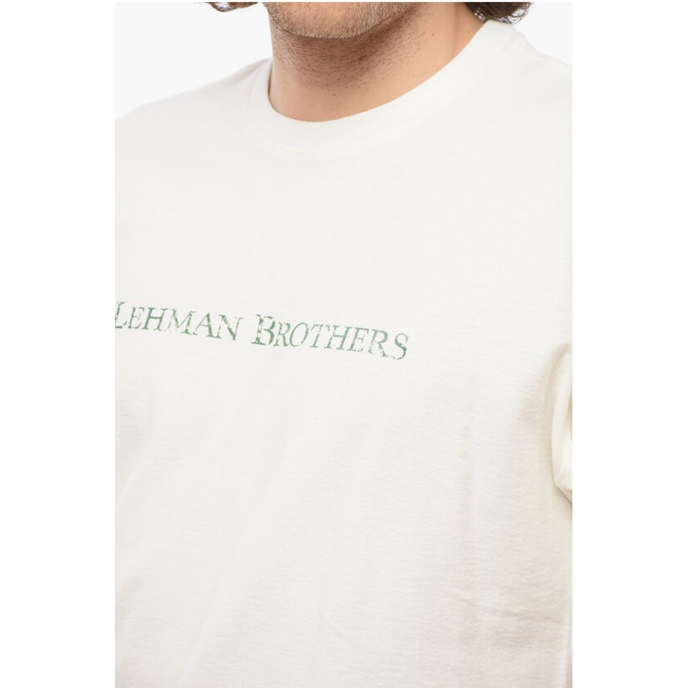 1989 Studio Cotton LEHMAN BROTHERS Crew-neck T-shirt with Back Print
