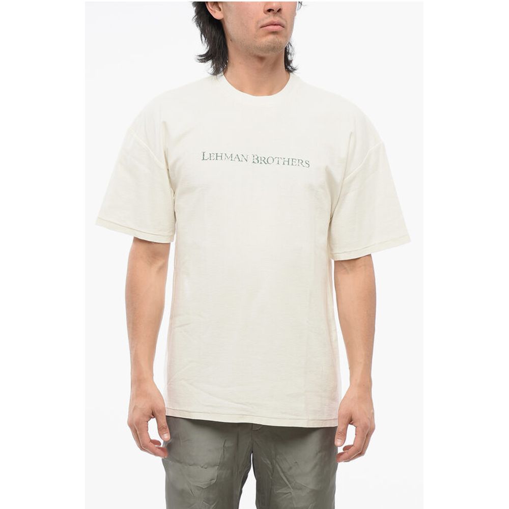 1989 Studio Cotton LEHMAN BROTHERS Crew-neck T-shirt with Back Print