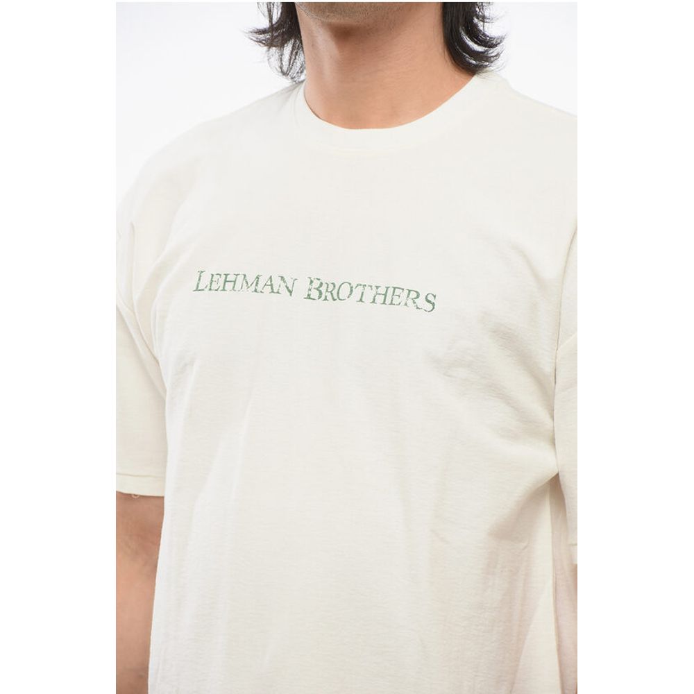 1989 Studio Cotton LEHMAN BROTHERS Crew-neck T-shirt with Back Print