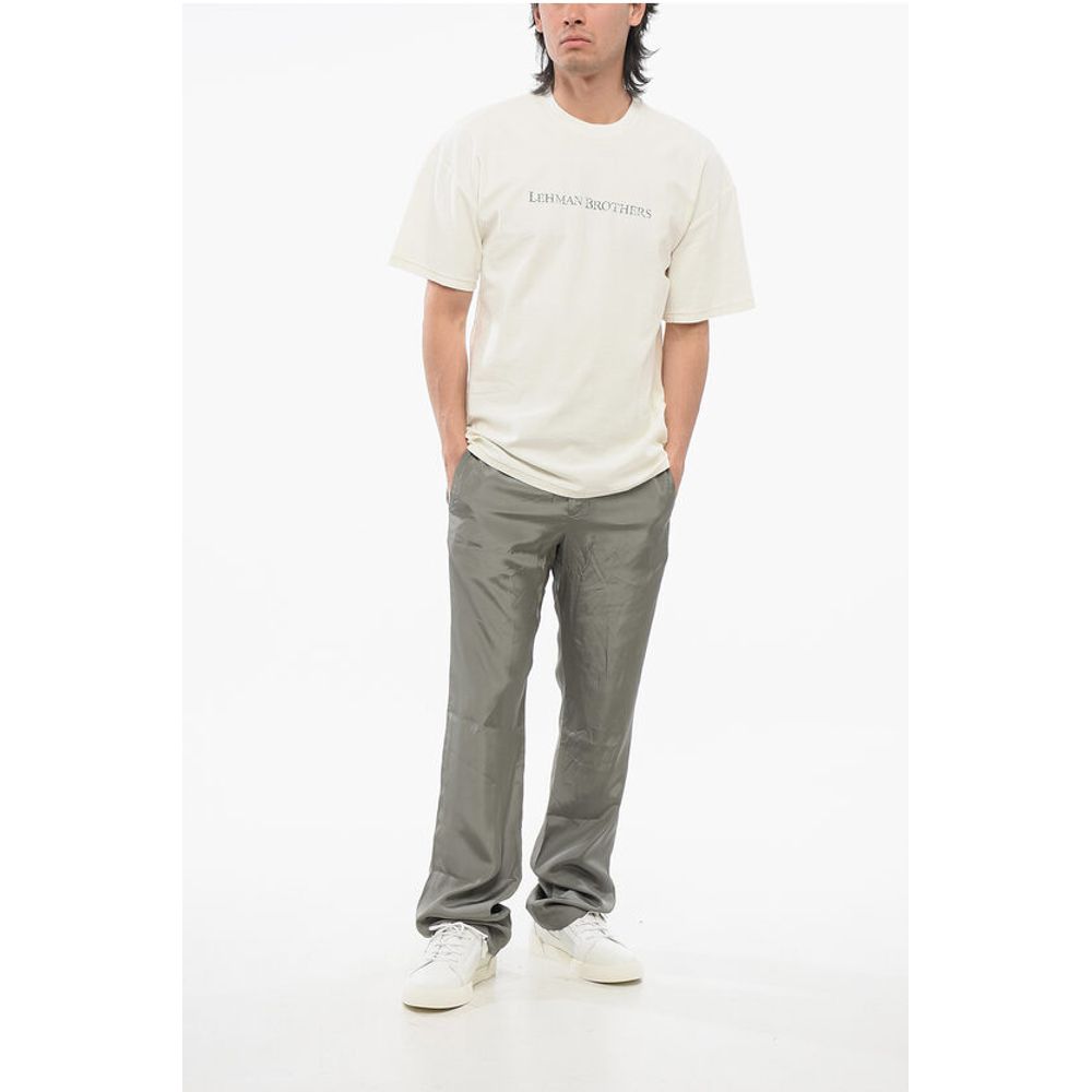 1989 Studio Cotton LEHMAN BROTHERS Crew-neck T-shirt with Back Print
