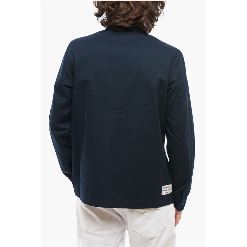 Department 5 Cotton Twill Blend COLOR Overshirt with Snap Buttons