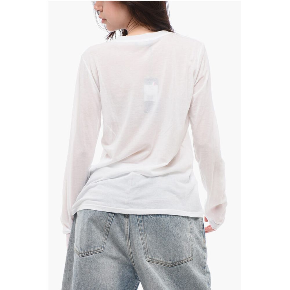 Roberto Collina Long Sleeved Cotton Blend Crewneck T-Shirt