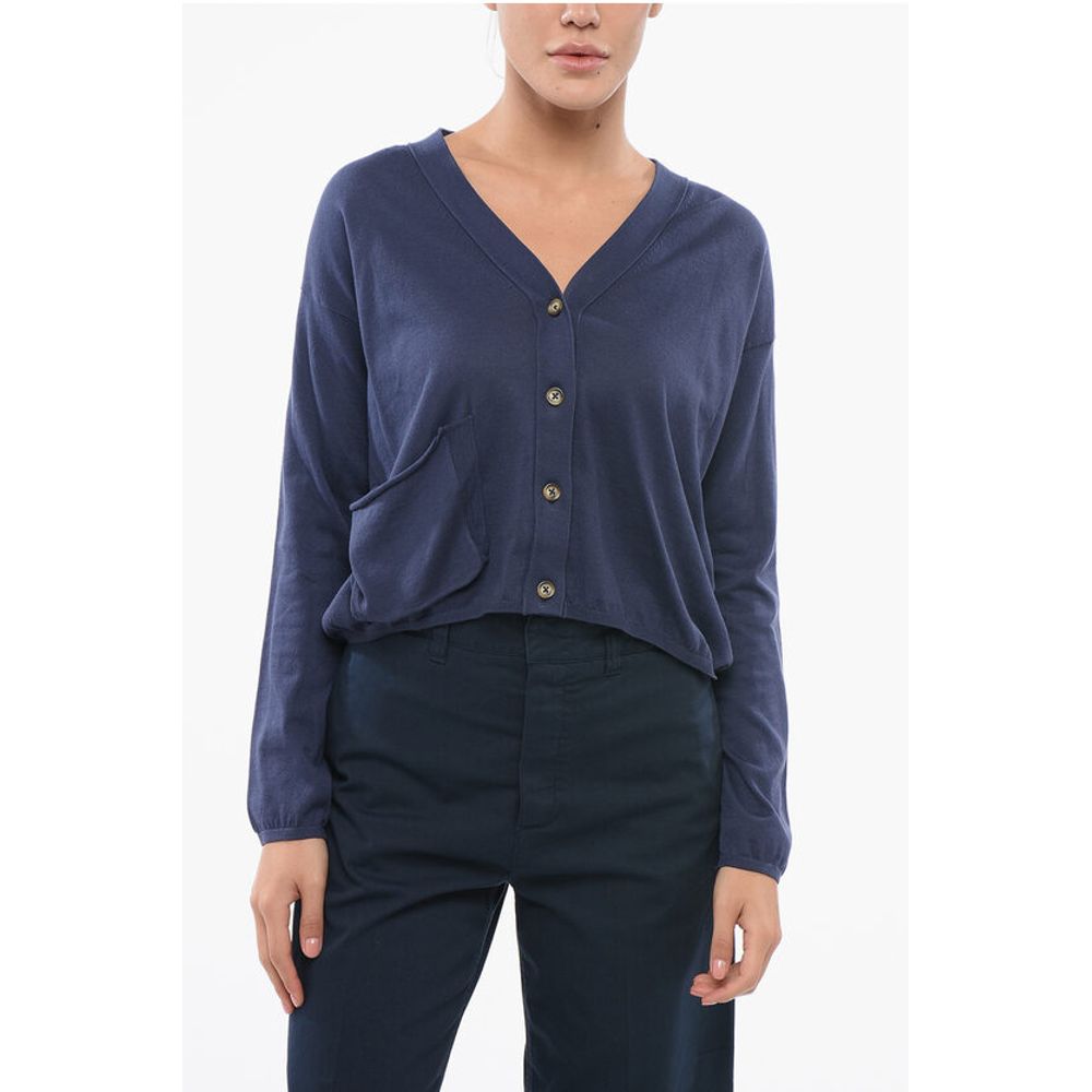 Oliver Lattughi V-neck Cotton OVER Cardigan with Breast Pocket