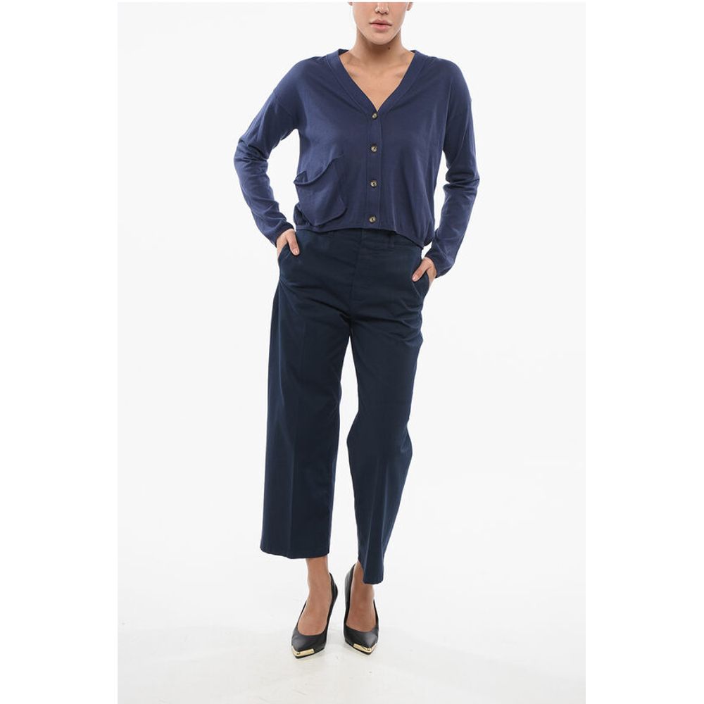Oliver Lattughi V-neck Cotton OVER Cardigan with Breast Pocket