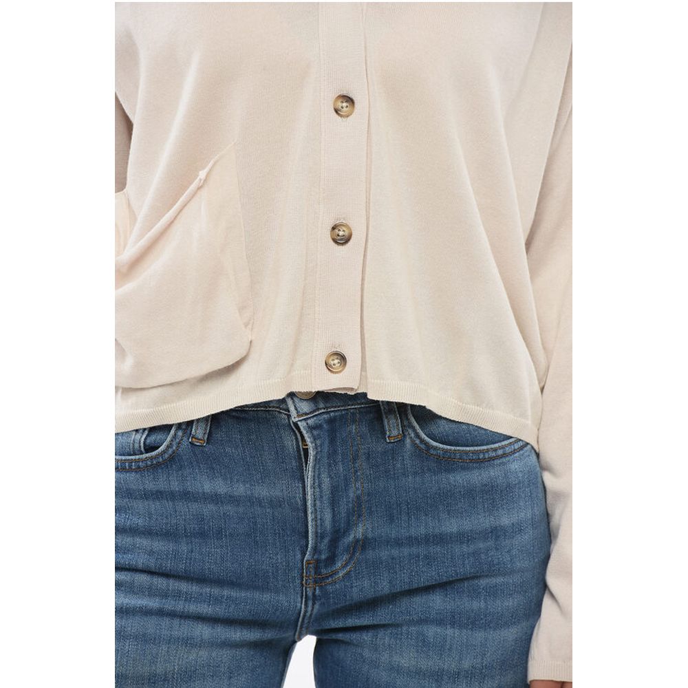 Oliver Lattughi V-neck Cotton OVER Cardigan with Breast Pocket