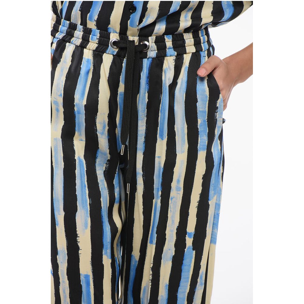 PINKO Striped POIROT Pants with Elastic Waistband