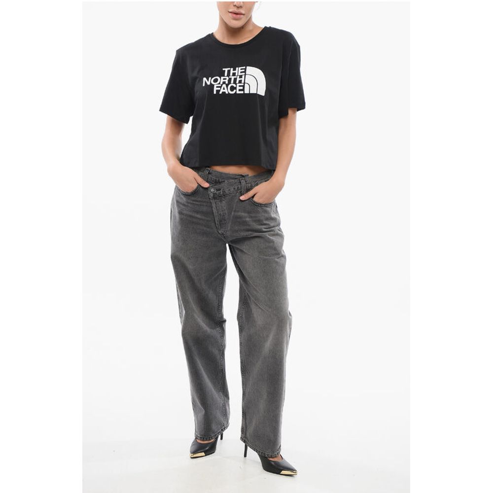 The North Face Crewneck Cropped T-Shirt with Printed Logo