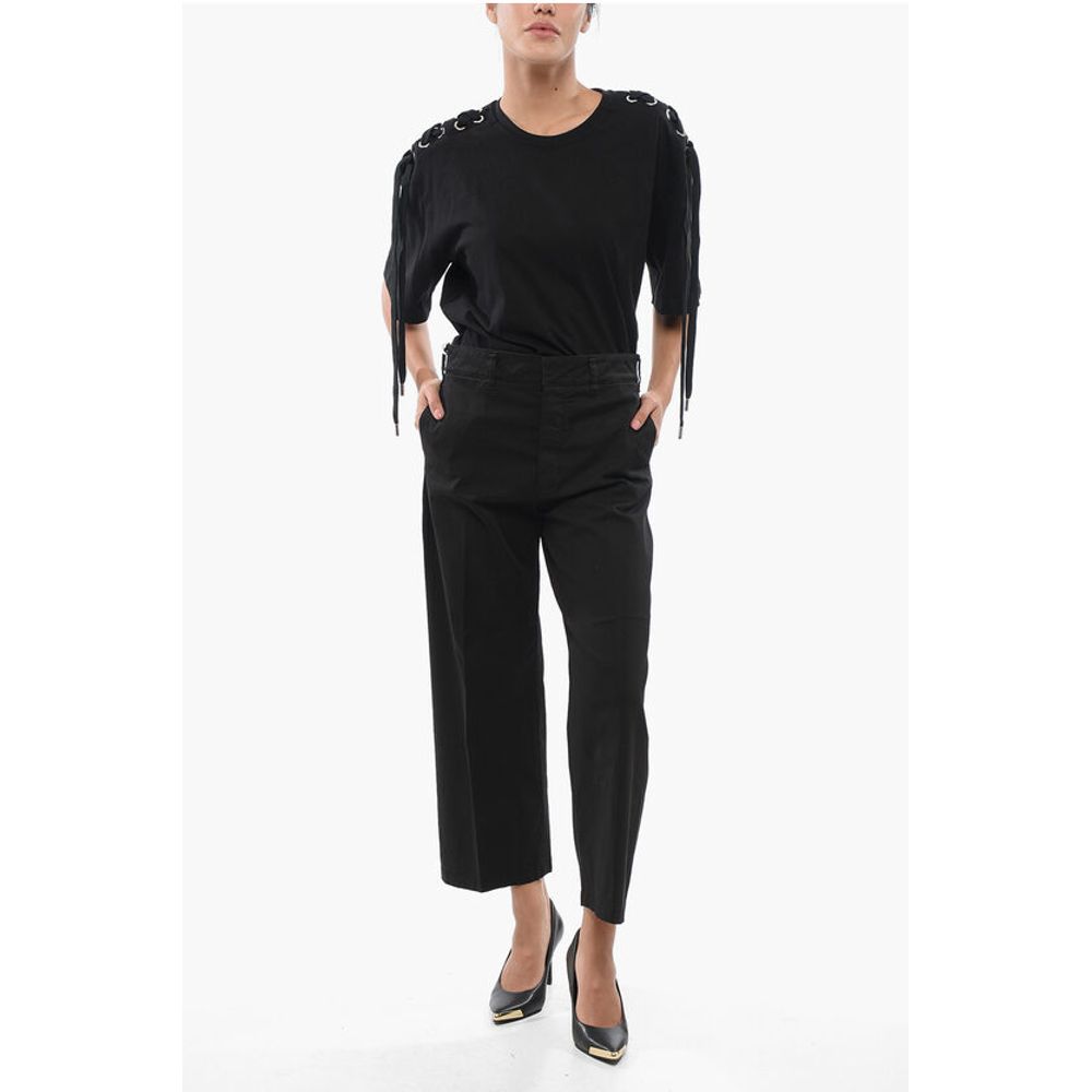 Department 5 Cotton Palazzo Pants with Hidden Closure
